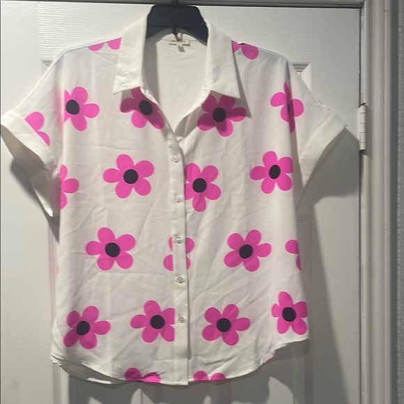 JODIFL Tops - Jodie Floral Pink and White Women's Top